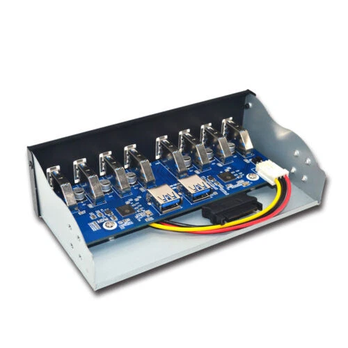 ITHOO 5,25"-Optisches Laufwerk Frontpanel HUB Dual Core 19PIN auf 8 USB3.0-Ports - Bild 4 von 4