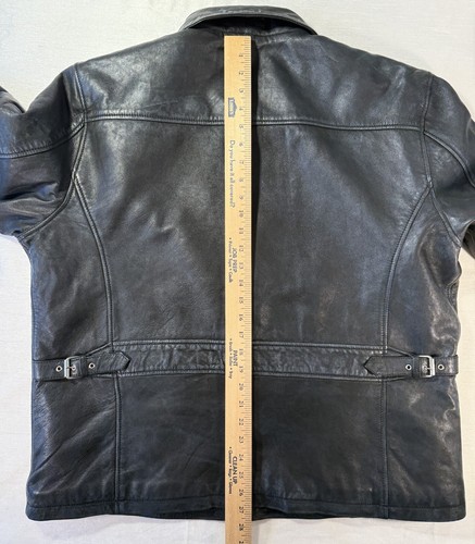 Distressed Soft Black Leather Deluxe Half Belt With Quilted Lining - Picture 8 of 10