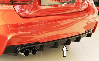 Rieger Heckeinsatz Diffusor passend für BMW 3er F30 / F31 00088121 schwarz glanz
