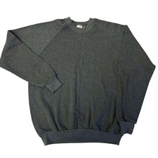 Vtg 80's Russell Men's Dark Gray Athletic Pullover RAGLAN 50/50 Sweatshirt U
