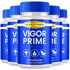 (5 Pack) Vigor Prime Pills, Maximize Energy, Vitality & Stamina 300 Capsules