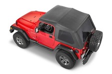 Adventure Top Fastback Conversion Soft Top Black Denim For 97-06 Jeep Wrangler