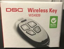 Brand New DSC WS4939  Wireless 4-Button Remote Alarm Keyfob, Battery included