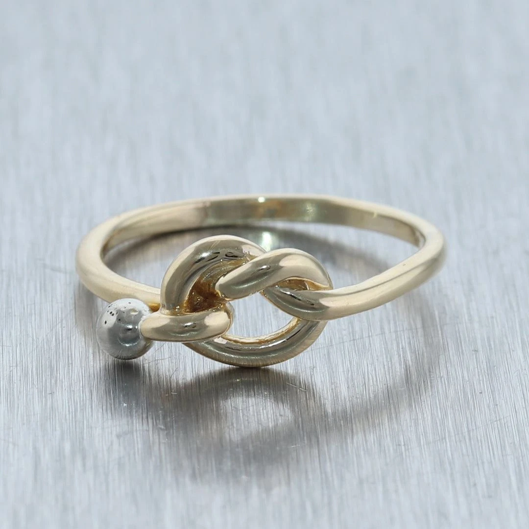 Gold love online knot ring