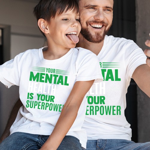 Mens Kid Your Mental Health Is Your Superpower Awareness T-Shirt Tee Anxiety#MHA - Picture 11 of 30