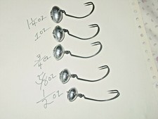 6 Pk Football Swing Head JIG,wobbleHead, MUSTAD HOOK  MULTIPLE WEIGHT& HOOKs 