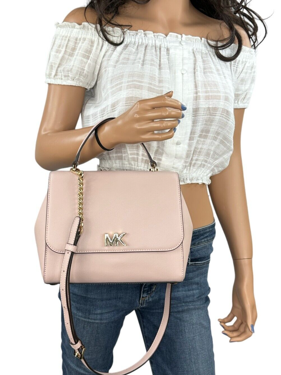 MICHAEL KORS MOTT MEDIUM TH SMOOTH LEATHER SHOULDER BAG PINK