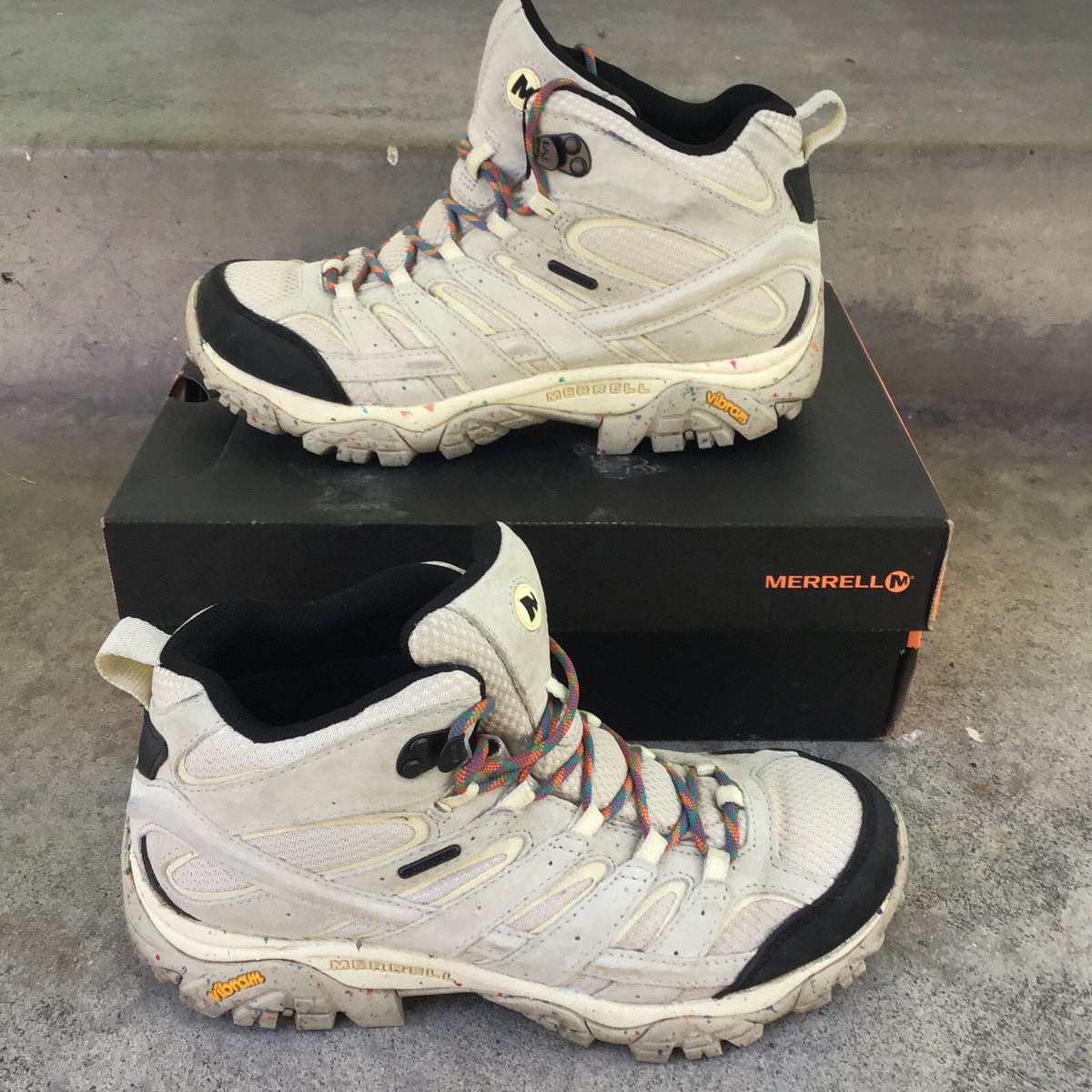 Merrell 2 Mid WP Birthday Confetti Beige Women Boots Size 10