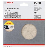 Bosch Netzstruktur-SchleifbläTter M480 Net Ø150 K220 5Er-Pack, 2608621167