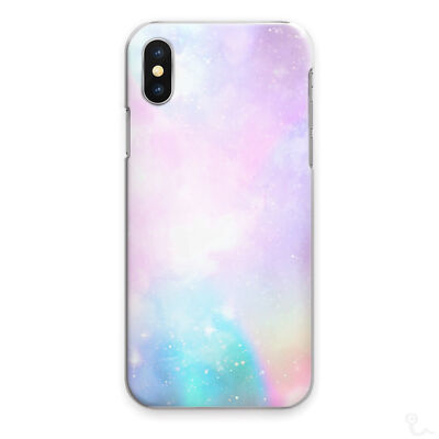 GALAXY STARS HANDYHÜLLE PASTELL PINK BLAU HARDCOVER FÜR APPLE SAMSUNG HUAWEI
