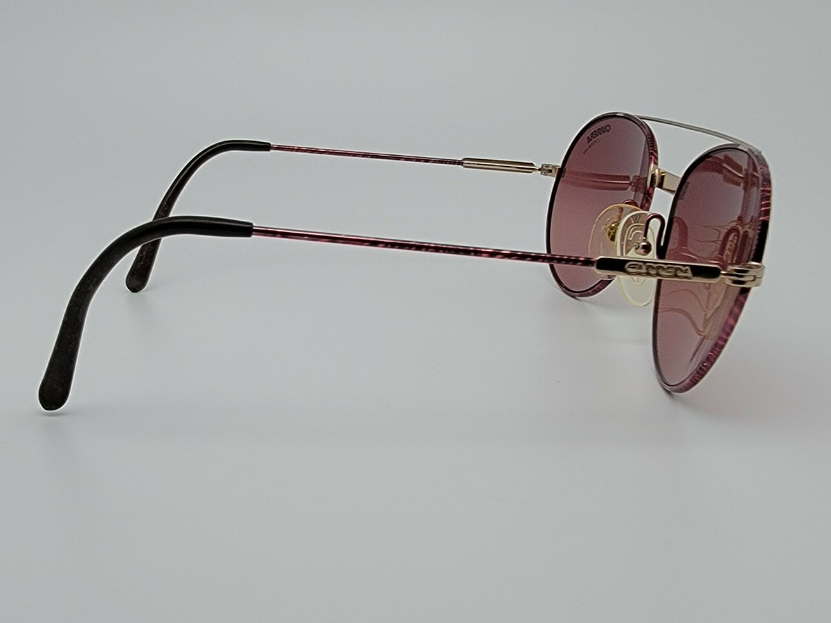 CARRERA 5464 81 Red Stripe Frame Red Lens Round Aviator Sunglasses 55-17-140 CARRERA 5464 81 Red Striped Frame Round Aviator Sunglasses  main image 2