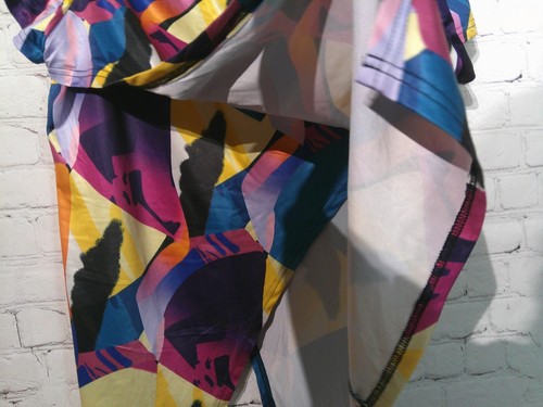 Womens Multi Color Chicme Short Sleeve Blouse Plus size 2XL - Picture 6 of 8