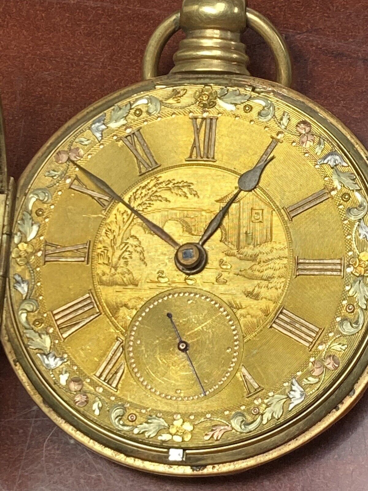 Rare M.I. TOBIAS 18K GOLD Key Wind Lord St Liverpool England Pocket Watch 