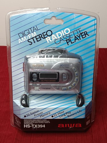 NEU VERSIEGELT Vintage Aiwa Digital AM/FM Stereo Radio Kassette Band Abspielgerät HS-TX394