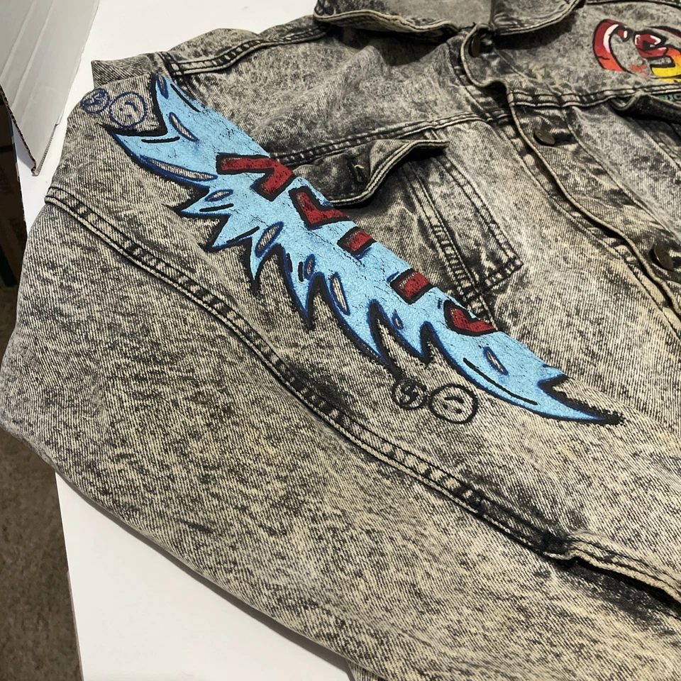 Chaqueta vaquera vintage SLICK - PUNK Rock SKATER STREETWEAR - Necesita limpieza Foto 4 de 4