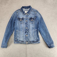 Abercrombie Kids Denim Jean Jacket Youth Size 11/12 Blue Button Trucker