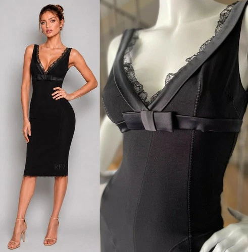 SALE Vin. $3,500 GORGEOUS! DOLCE GABBANA ITALY Black dress size 40-42