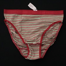 NEW Victoria's Secret VTG 100 Cotton Signature Hi Leg Brief Panty MEDIUM