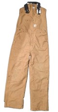 Carhartt Youth Duck Washed Bib Overalls Double Knee RN 13706 Size 16