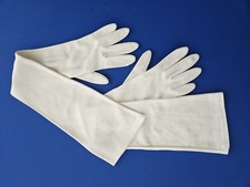 WOMEN'S IVORY VINTAGE GLOVES LONG