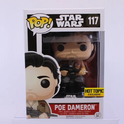 E5 Funko Pop Star Wars POE DAMERON Hot Topic Exclusive Vinyl Figure 117