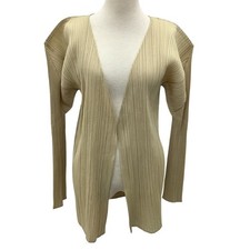 ISSEY MIYAKE PLEATS PLEASE Cardigan SIZE 3 PP04-JO607 Ivory B Rank F/S from Japa