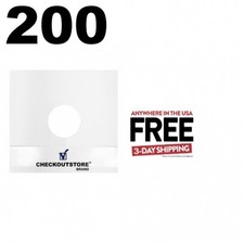 200 Paper Record With Hole for 12" Vinyl 33 RPM Inner Sleeves  1-3 DAYS