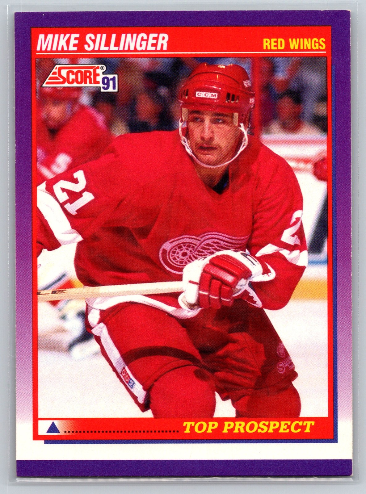 Mike Sillinger 1991-92 Score #327 Detroit Red Wings Center Rookie Hockey Card
