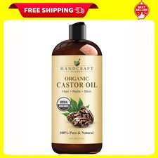 Premium Organic Castor Oil 100 Pure and Hexane-Free Cold-Pressed Beauty 16 fl.