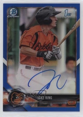 2018 Bowman Chrome Prospect Blue Refractor 135/150 Jake Ring #CPA-JRI Auto 6fs