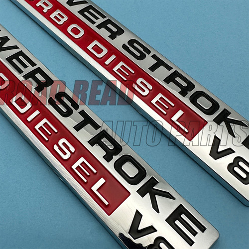 （2）For 2005-2010 Super-Duty Power Stroke Turbo Diesel V8 Emblem For 250 350 450