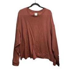 Nike Yoga Crewneck Sweatshirt Oversized Burgundy Size 2X Modal Cotton Blend