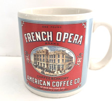 French Opera Coffee Mug New Orleans Est 1859 Destroyed By Fire In 1919 14oz VTG