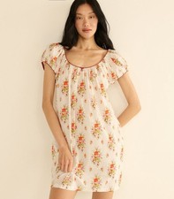 Doen Women's Julia In Rose Petit Bouquet Floral Printed Short Mini Night