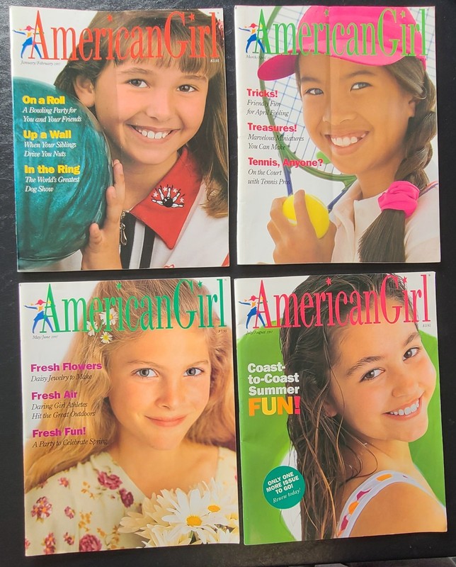 American Girl Magazine 1997 (4 issues (see notes) ALL w/ uncut Paper Dolls)