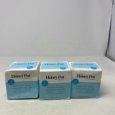 The Honey Pot Company Sensitive Feminine Wipes, Individually Wrapped, 15ct x 3