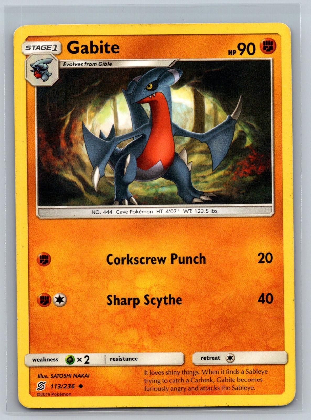 Gabite 113/236 Uncommon Unified Minds Pokemon Card Near Mint