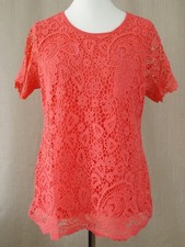 3 womans tops , t-shirt style , size 16, 3 pack , cotton blend , lace pattern