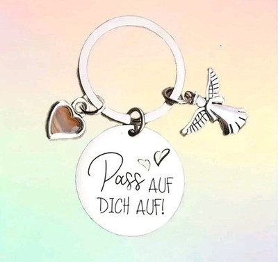 Schlüsselanhänger Pass Auf Dich Auf Herz Schutzengel Schlüssel Anhänger Liebe 