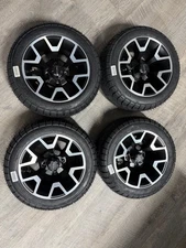 Club Car Genuine OEM Set of 4 - 12" Matte Black Atlas Wheels 215/40-12