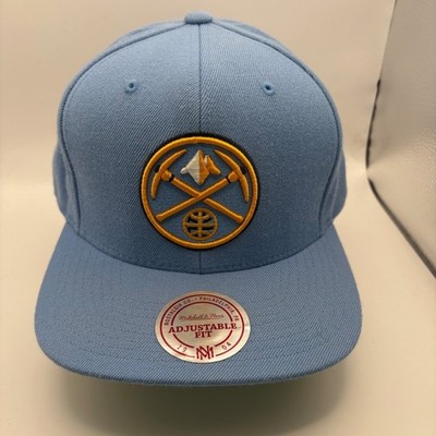 Mitchell & Ness Denver Nuggets Light Blue Wool Snapback Hat NBA Adjustable Fit