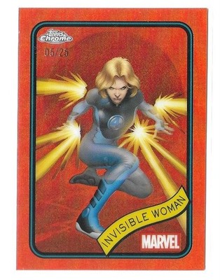 Invisible Women - Topps Chrome Marvel 2025 - Orange Refractor - 05/25 - #174