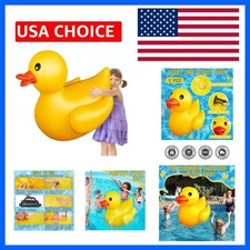 1 Pack 4 Feet Giant Inflatable Duck Pool Float, Yellow