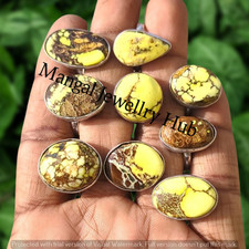 Lot Friday Sale Turquoise Gemstone Rings 925 Sterling Silver Plated Jewellery