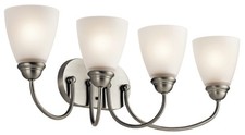 Kichler 45640NI Jolie 4-Light Bath Vanity in Brushed Nickel