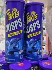 2 x Takis Crisps Blue Heat Canister, 155.92g, Hot Chili pepper flavoured crips 