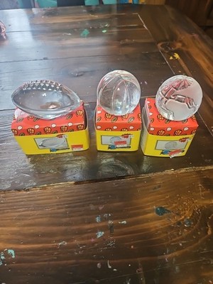 Vintage Sports Glass Paperweight Set Football Basketball Baseball NOS ...