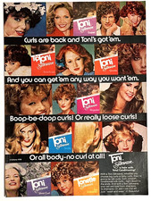 Toni Silkwave Curly Perm Hair Care Vintage Print Ad 1979