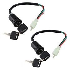 4 Pin Ignition Key Switch 4 Wire Fits 50cc 70cc 90cc 110cc 125cc ATV 2 PCS