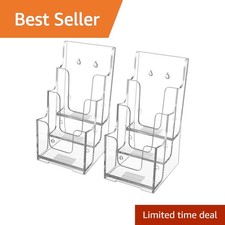 MaxGear 3 Tier Brochure Holder 2 Pack 4"